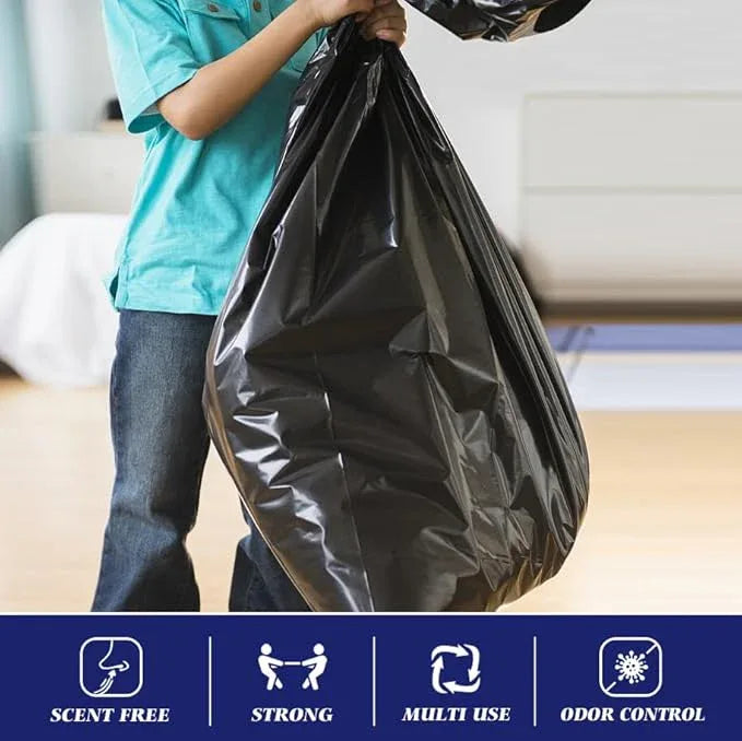 Teivio 40-45 Gallon Large Black Trash Bags 100 Counts All Purpose Trash Bags,39,40,42,44,45 Gal,Heavy Duty Garbage Bags,For Industrial, Commercial, Construction, Outdoor, Lawn, Leaf, Can liners - NeatNest