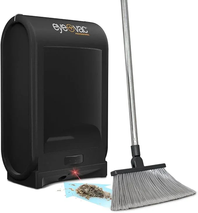 EyeVac Pro Touchless Vacuum Automatic Dustpan - Ultra Fast & Powerful - Great for Sweeping Salon Pet Hair Food Dirt Kitchen, Corded Canister Vacuum, Bagless, Automatic Sensors, 1400 Watt (Black) - NeatNest