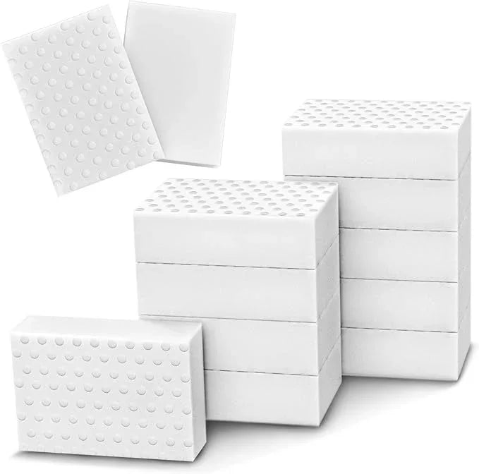 10 Pack Magic Sponge Eraser 2X Thick and Long Lasting Melamine Cleaning Sponges in Bulk - Multi Surface Scrubber Foam Cleaning Pads - Bathtub, Floor, Baseboard, Bathroom, Wall Cleaner (3.9*2.4*0.8in) - NeatNest