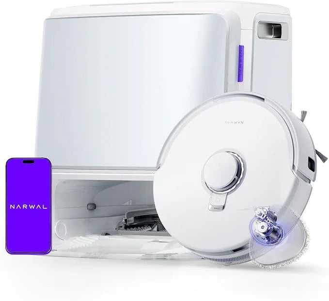 NARWAL Freo Z10 Robot Vacuum and Mop Combo, Tangle Free Robot Mop, 15,000Pa Suction, Adapts to Hard-to-Reach Areas, Self-Emptying, Mop Washing & Drying, Obstacle Avoidance, for Pet Hair & Hard Floor - NeatNest