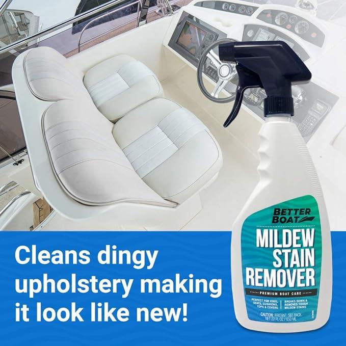 Stain Remover Cleaner, 22 Fl Oz, for Boat Seats, Fabric, Canvas, Carpet, and Vinyl, Removes Stains from Boats, RVs, Cars, Bathrooms, Shower Walls, Patio Furniture, and Pillows, Spray Formula - NeatNest