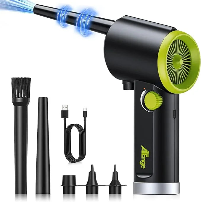 Compressed Air Duster, Electric Air Duster, Handheld Cordless Air Duster, Stepless Speed Motor, 6000mAh Rechargeable Air Blower, Type-C Fast Charge, for Computer, Keyboard, Pet House… - NeatNest