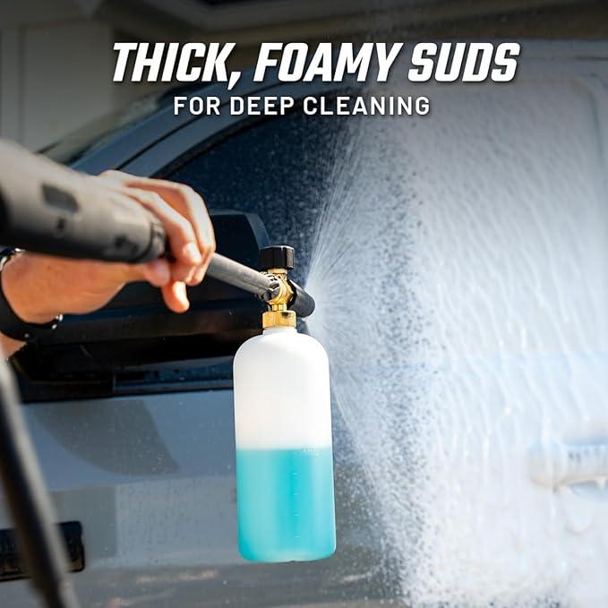 Slick Products Wash & Wax (64 oz.) + Pressure Washer Foam Cannon Bundle – Super Concentrated Car Wash Foam Shampoo for Car, Truck, RV, Motorcycle, Trailer, and Boat - NeatNest