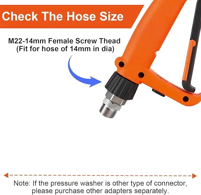Short Pressure Washer Gun with Swivel 5200 PSI，Power Washer Gun Compatible with Foam Cannon - Car Wash Foam Gun-1/4 Quick Connector, with Nozzle Tips (MRP-003-Spray Gun-A) - NeatNest