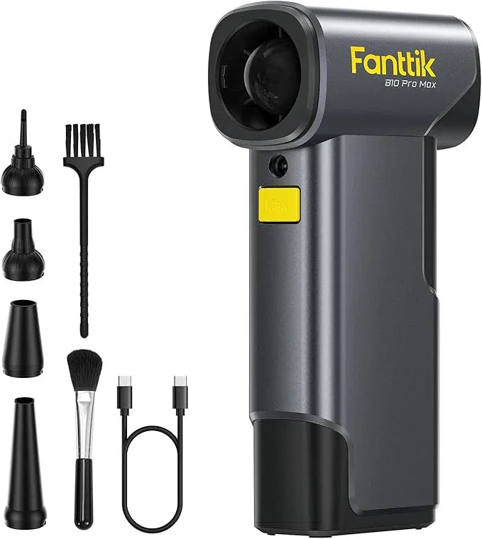 Fanttik B10 Pro Max Electric Air Duster, 130000RPM Brushless Motor, Compressed Air Duster, 6 Gears Adjustable, One-tap Booster, 28.8Wh Rechargeable Battery, Electric Duster for PC, Car, House, Outdoor - NeatNest