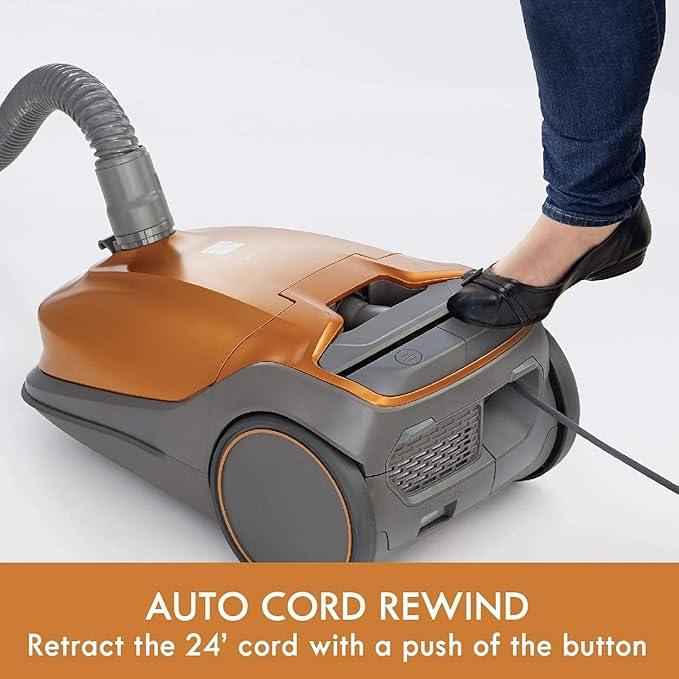 Kenmore 81214 200 Series Pet Friendly Lightweight Bagged Canister Vacuum with HEPA, 2 Motor System, and 3 Cleaning Tools-Orange - NeatNest