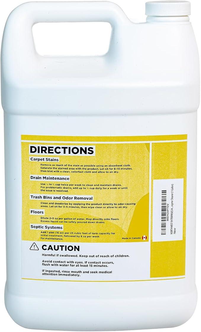 NORTHWEST ENTERPRISES Multi-Purpose Enzyme Cleaner - Household and Commercial Enzyme Cleaner, Fresh Lemon Scent (1 Gallon) - NeatNest