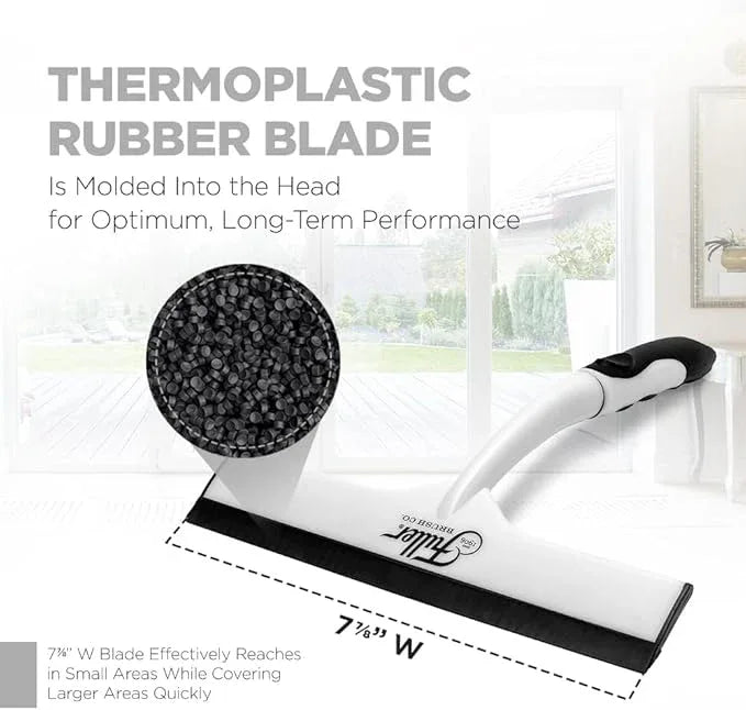 Fuller Brush Easy Grip Handheld Squeegee - for Shower Walls, Doors, Tub Surfaces, Windows, Mirrors & Vehicle Windshields - ThermoPlastic Rubber Blade - Comfort Grip Handle with Built-in Finger Groove - NeatNest