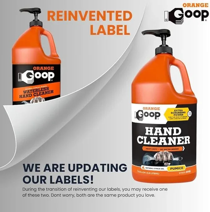 GOOP Orange Liquid with Pumice Multi-Purpose Waterless Hand Cleaner - 1 Gallon Pump Bottle - NeatNest