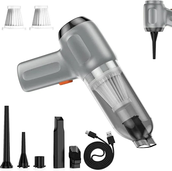 Fanisic Car Vacuum Handheld Vacuum Cleaner/Air Duster, 15000PA Strong Suction with Brushless Motor, Rechargeable Dust Buster/Hand Pump Low Noise for Car Detailing Home Office Cleaning - NeatNest