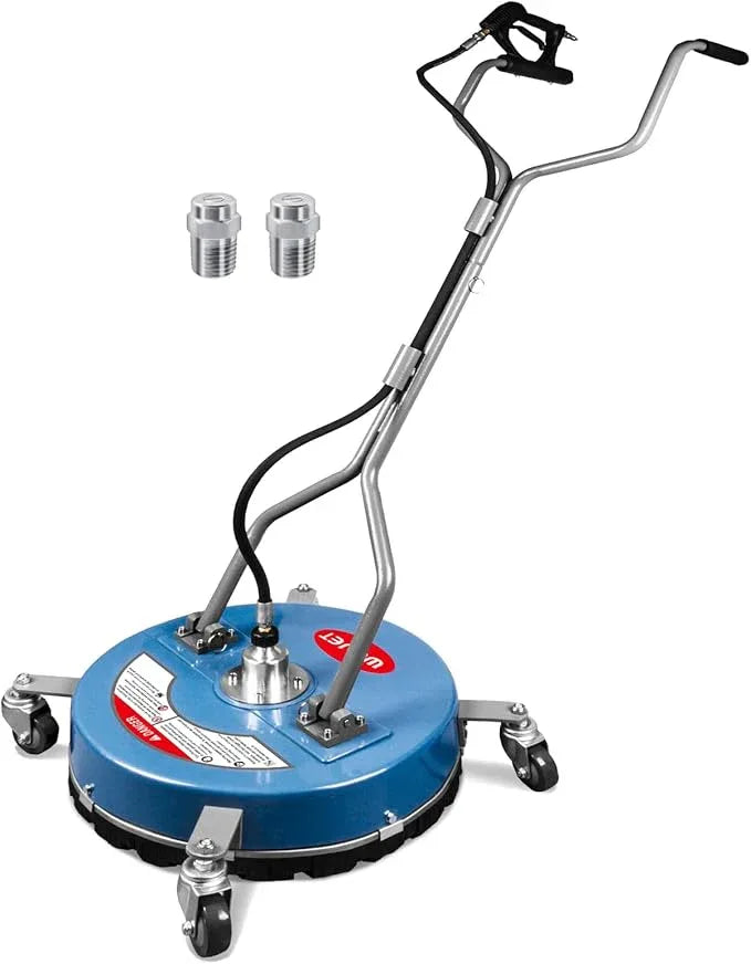 WOJET 20” Pressure Washer Surface Cleaner with 4 Wheels & Dual Handles, 4500PSI Surface Cleaner Attachment for Pressure Washer for Concrete Driveway Sidewalk Deck Patio Cleaning, 3/8'' Quick Connect - NeatNest