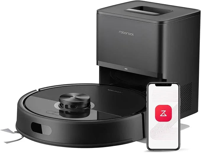 roborock Q7 M5+ Robot Vacuum and Mop, Upgraded from Q5 Max+, Up to 7-9 Weeks Self-Empty, 10000Pa Suction, Dual Anti-Tangle System for Pet Hair & Carpet, PreciSense LiDAR Navigation, App Control, Black - NeatNest