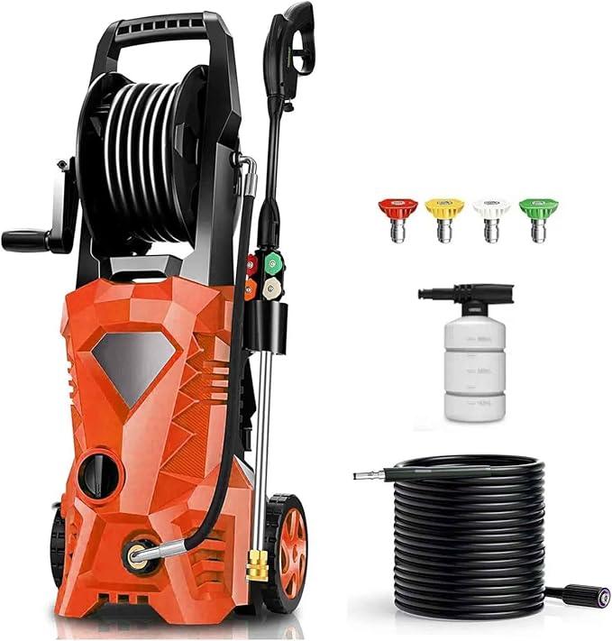 5000PSI Electric Pressure Washer 2025 2.8GPM High Power Washer with 4 Pressure Nozzle and Soap Bottle for Home, Car Washing, Fence Cleaning, Patio (Blue) - NeatNest