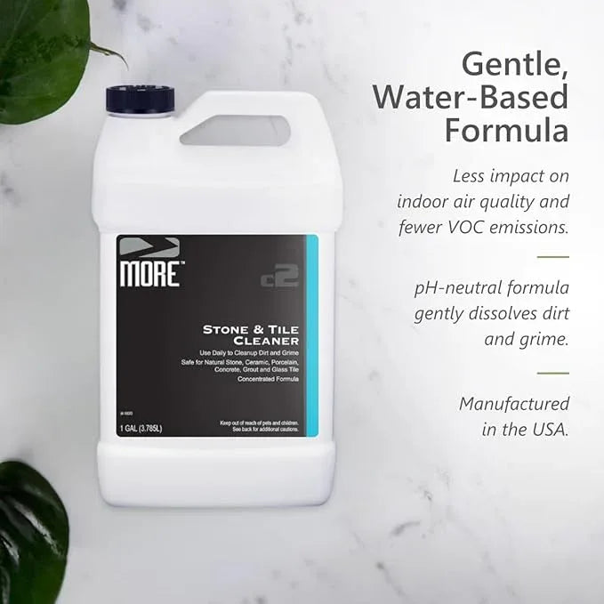 MORE - Stone & Tile Cleaner - Grout & Floor Cleaner for Natural Stone, Marble, Concrete, Ceramic, & Porcelain - Water-Based Grout Cleaner for Tile Floors - Concentrated Formula - pH Neutral - 128oz - NeatNest