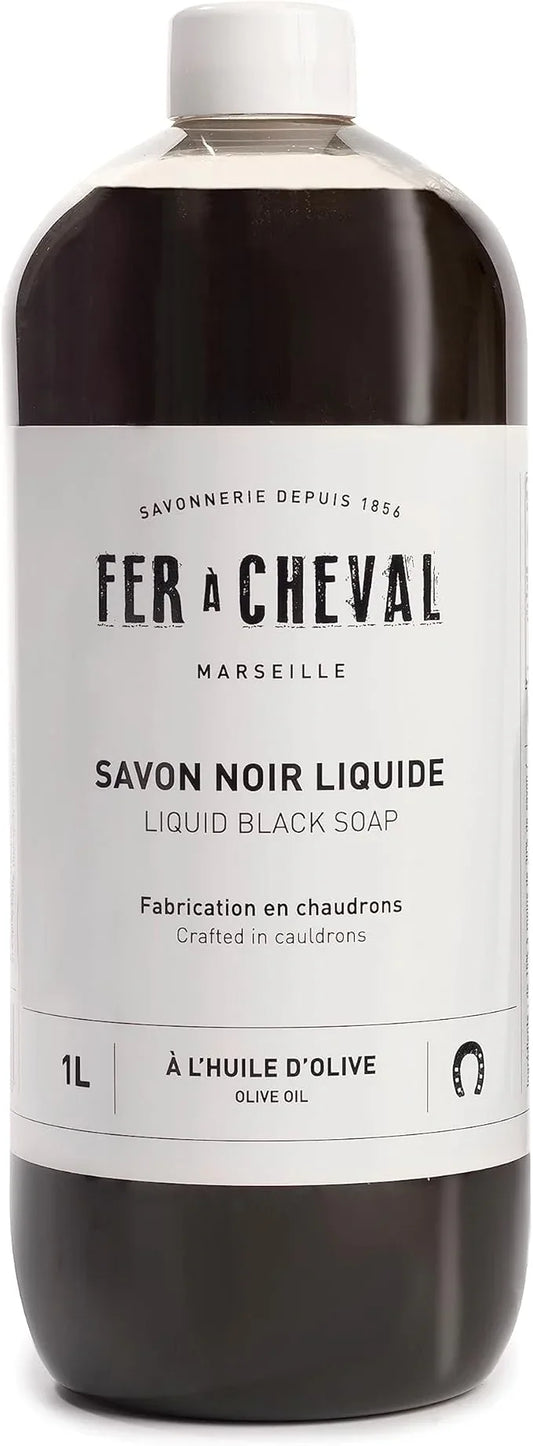 Fer à Cheval All Purpose Cleaner, Liquid Black Soap with Olive Oil, Multipurpose Natural Cleaner, Multi-Concentrated Detergent, 1 Litre/33.81 fl oz (Linen) - NeatNest