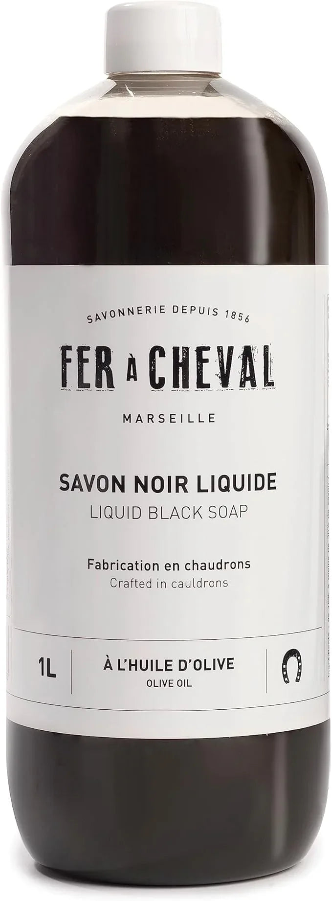 Fer à Cheval All Purpose Cleaner, Liquid Black Soap with Olive Oil, Multipurpose Natural Cleaner, Multi-Concentrated Detergent, 1 Litre/33.81 fl oz (Olive Oil Extra Pure) - NeatNest