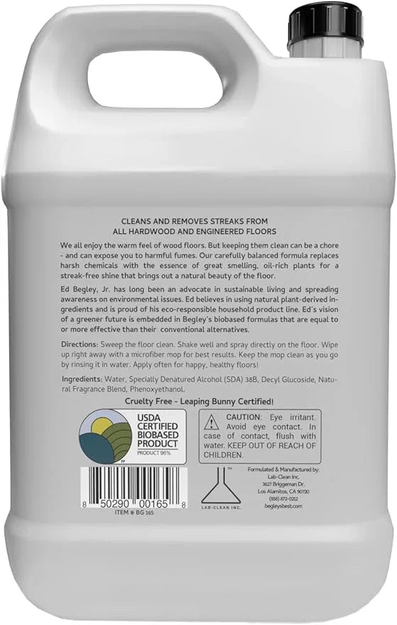 Begley's Hardwood Floor Cleaner Spray - Hard Wood Floor Cleaner for Mopping - Citrus Scent Hardwood Cleaner - 24oz & 64oz Refill Set - NeatNest