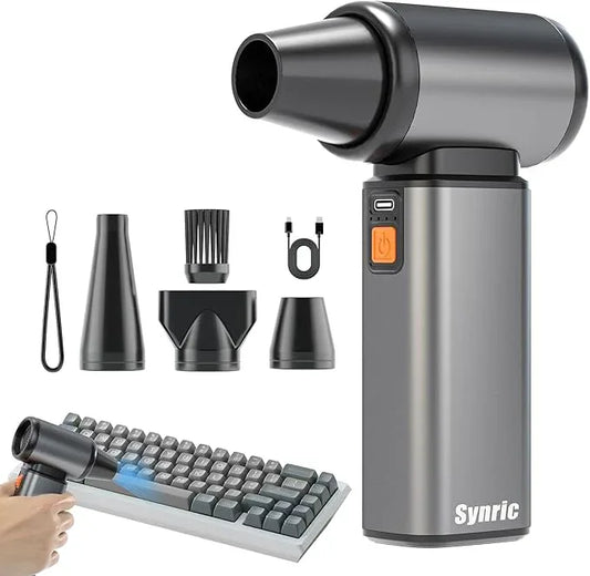 Compressed Air Duster, Stepless Speed Electric Air Duster, Metal Shell Air Blower with Brushless Motor, 120000 RPM Keyboard Cleaner Replaces Canned Air for Outdoors, Car, Home Cleaning - NeatNest