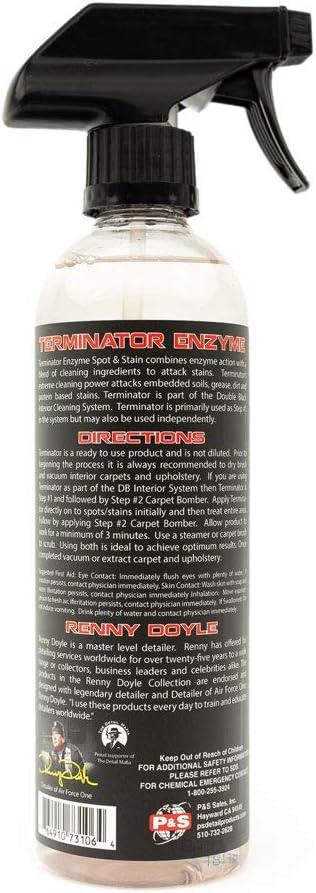 P&S Professional Detail Products - Terminator Enzyme Spot and Stain Remover - Perfect for Deodorizing, Removing Embedded Soils, Grease, Dirt, and Protein Based Stains; Fresh Scent (1 Pint) - NeatNest