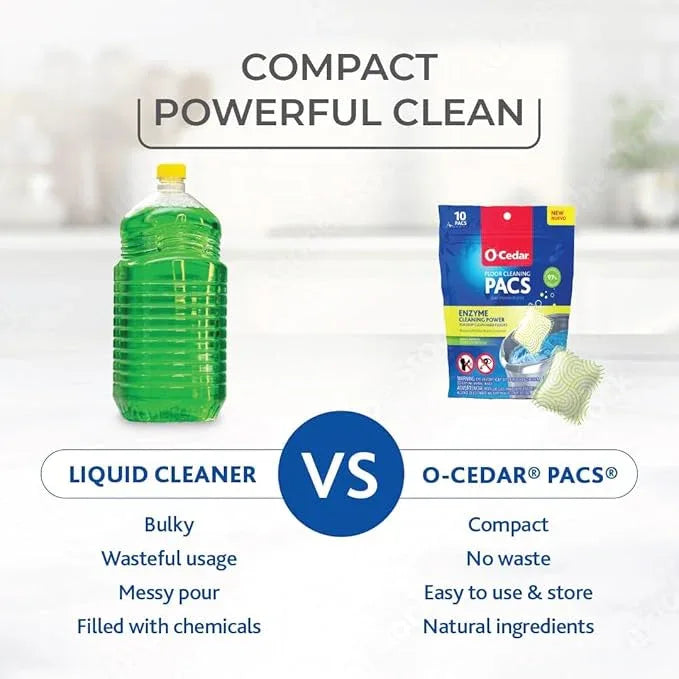 O-Cedar RinseClean Microfiber Spin Mop & Bucket Floor Cleaning System with Citrus Pac (Variety Pack) - NeatNest