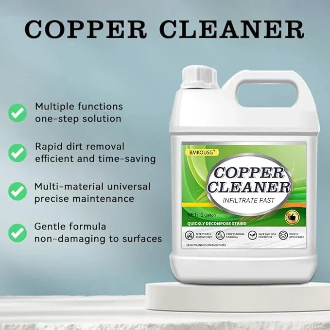 Copper Cleaner & Polish & Rust Remover 1 Gallon - Three-in-one Action Fast-Acting Removes Rust, Oxidation and Restores Shine | Professional Grade Brass Cleaner Safe for Various Copper Products - NeatNest