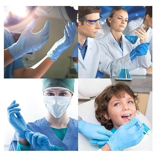 Jointown Basic Vinyl Exam Gloves-Safty Glove Latex-Free & Powder-Free, Synmax Disposable Medical Glove, BMPF3002 Medium (Case of 1000, Blue) - NeatNest