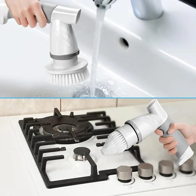 Electric Spin Scrubber, Bathroom Shower Electric Scrubber for Cleaning Tub/Tile/Floor/Sink/Window, Power Cleaning Brush Rechargeable Cordless with 4 Replaceable Cleaner Brush Heads - NeatNest