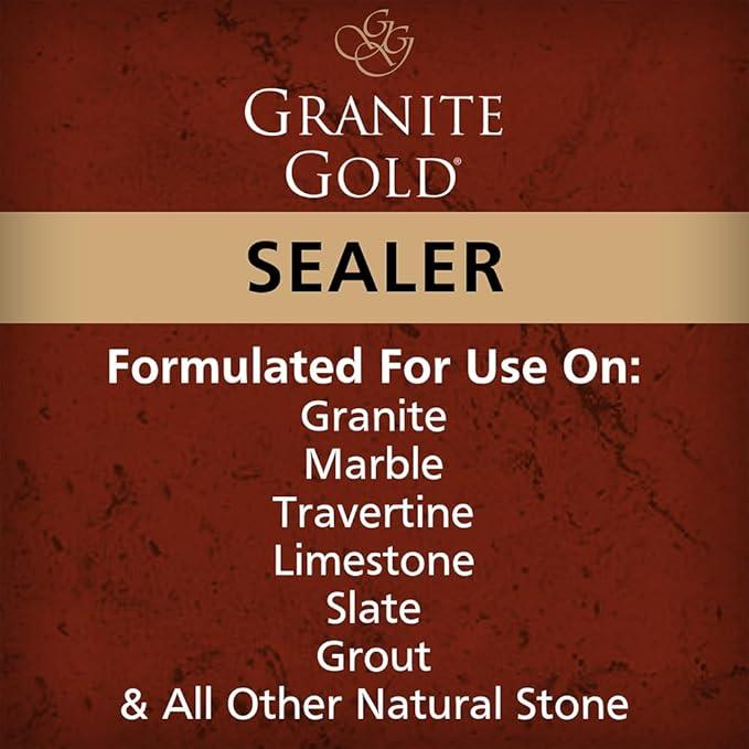 Granite Gold Daily Cleaner Spray 3-Pack with Sealer Spray 1-Pack for Granite, Marble, Travertine, Quartz, Natural Stone - NeatNest