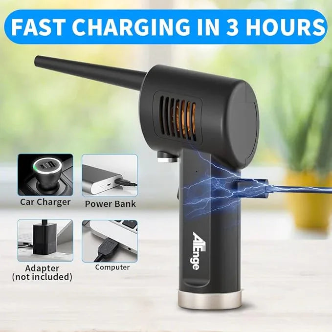 Electric Air Duster, Cordless Air Duster, Rechargeable Compressed Air Duster, 33000 RPM Air Blower, Two Smart Start Modes, Good Replacement for Compressed Air Can, Reusable Dust Destroyer… - NeatNest