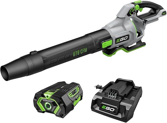 EGO POWER+ Leaf Blower, Cordless Electric 670 CFM, Includes 56V 4.0Ah Battery and Charger - LB6703 - NeatNest