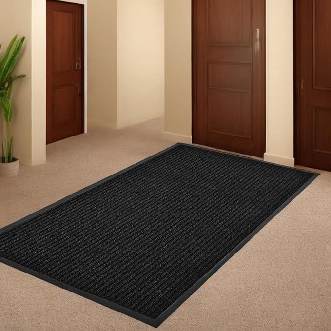 SRDDQLC Door Floor Mat Commercial Grade Large Size Heavy Duty Tough Entry Collection Slip Skid Entrance Mat with Rubber Backing Low Profile and Easy to Clean Indoor Outdoor Rug,3x4FT,Black - NeatNest