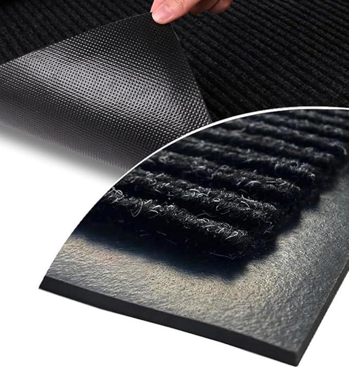 SRDDQLC Door Floor Mat Commercial Grade Large Size Heavy Duty Tough Entry Collection Slip Skid Entrance Mat with Rubber Backing Low Profile and Easy to Clean Indoor Outdoor Rug,3x5FT,Black - NeatNest