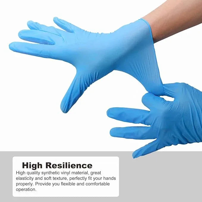 Disposable Gloves Large, Nitrile and Vinyl Blend Material Gloves, Latex Free 4 Mil 200 Pc Food Grade Glove for Cleaning, Food Prep,Hair Dye,Tattoo, Blue - NeatNest