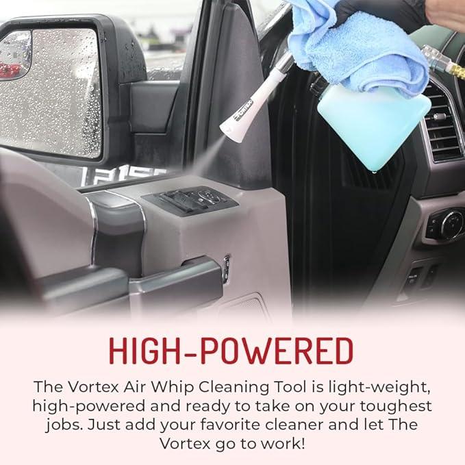 HI-TECH Vortex I Air Cleaning Gun – Deep Cleans Auto Interiors & Exteriors – Compressed Air Powered – Car Detailing Tool for Dirt, Dust, Grime & Stains - NeatNest