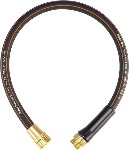 Giraffe Tools Leader Hose 5/8 inch x 2.5ft for Garden, Heavy Duty Water Hose, Flexible & Lightweight Short Hybrid Hose with Bend Protection, Male to Female Fittings - NeatNest