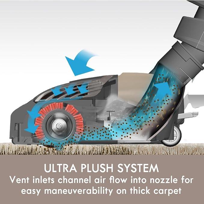 Kenmore Elite 81714 Pet Friendly Ultra Plush Lightweight Bagged Canister Vacuum with Pet PowerMate, HEPA, Extended Telescoping Wand, Retractable Cord, and 3 Cleaning Tools-Champagne - NeatNest