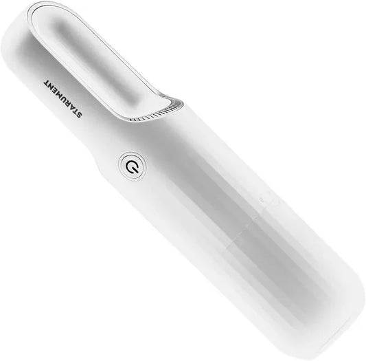 STARUMENT Portable Hand Vacuum Cleaner Handheld Cordless Cleaner for Dust Pet Hair Dirt, Home, Car Interior, Lightweight, Easy to Use, Compact Design Battery Rechargeable with USB-C Cable White - NeatNest