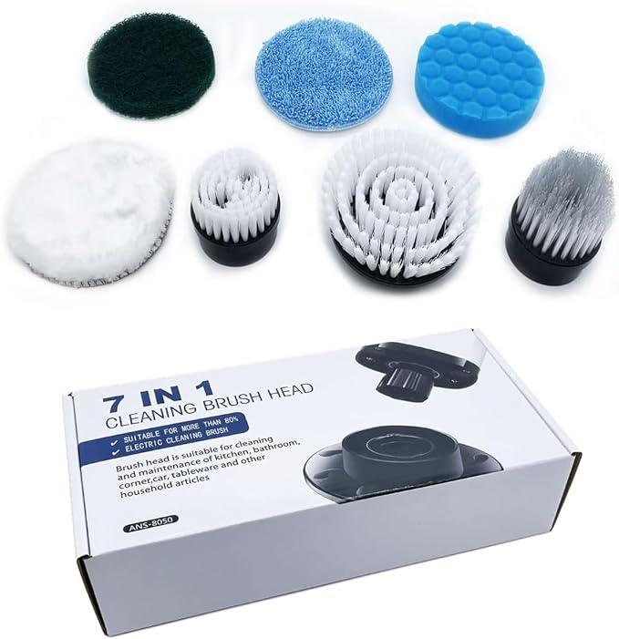 MGLSDeet Bathroom Scrubber 7Pcs Replacement Brush Heads Kit, for ANS8050/8052 - NeatNest