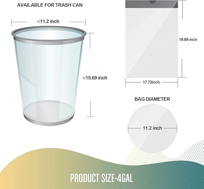 FORID Small Drawstring Trash Bags - 4 Gallon Plastic Garbage Bags 240 Counts White Trash Can Liners 15 Liter for Bathroom Restroom Bedroom Office Toilet - Durable & Thick Trash Bag - NeatNest