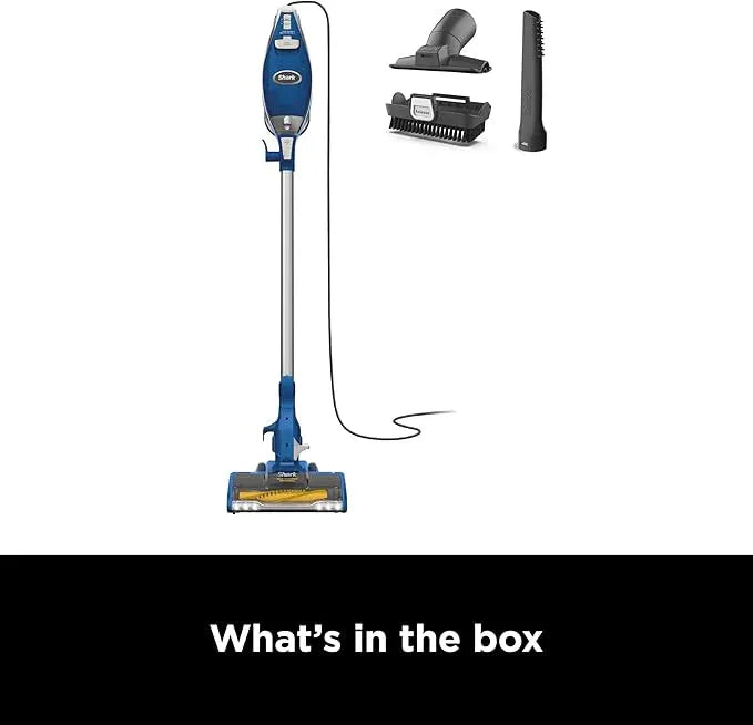 Shark HV343AMZ Rocket Corded Stick Vacuum with Self-Cleaning Brushroll, Lightweight & Maneuverable, Perfect for Pet Hair Pickup, Converts to a Hand Vacuum, Crevice Upholstery Tools, Blue/Silver - NeatNest