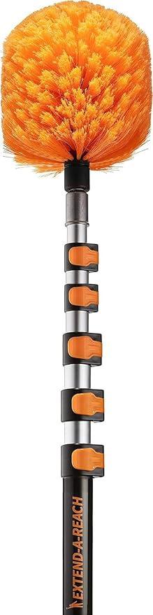 5-25 ft Cobweb Duster with Extension Pole // 30+ Foot High Reach Spider Web Cleaner Cobweb Brush for Outdoor & Indoor Web Cleaning // Lightweight & Sturdy Telescopic Pole // The Ultimate Dusting Kit - NeatNest