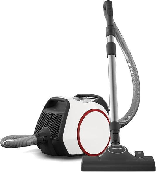 Miele Boost CX1 PowerLine SNRF0 Bagless Canister Vacuum Cleaner in Lotus White, Compact - NeatNest