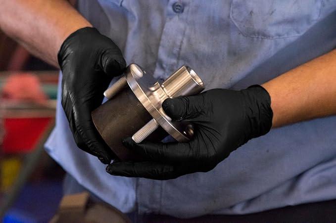 GLOVEWORKS Black Disposable Nitrile Industrial Gloves 5 Mil, Latex/Powder-Free, Food-Safe, Textured - NeatNest