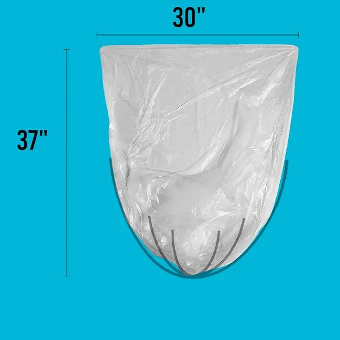 16-18-20-30 Gallon Trash Bags, 250 Count Bulk, Clear Plastic Recycling Bags, Multi-purpose Garbage Bags Can Liners for Business Home Kitchen Commercial and Industrial - NeatNest