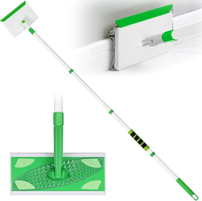 Baseboard Cleaner Tool with Handle, Extendable Long Handle Baseboard Floor Cleaning Tool Duster with Reusable Pads for Floorboard - NeatNest