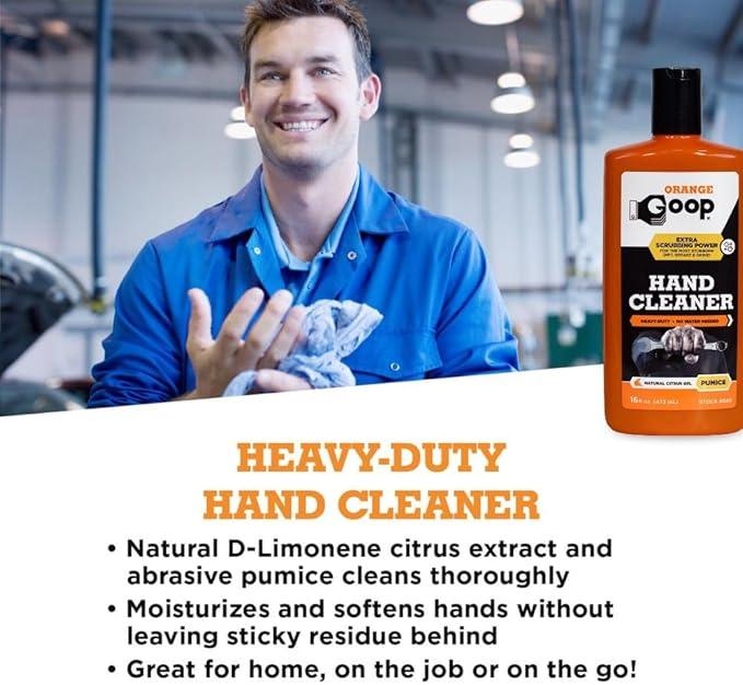 GOOP Orange Liquid with Pumice Multi-Purpose Waterless Hand Cleaner - 16 oz Flip-Top Bottle - NeatNest