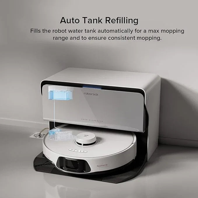 roborock S8 Max Ultra with Auto Water Refilling and Drainage System Robot Vacuum and Mop, FlexiArm Design, Smart Dirt Detection, Self-Emptying, 8000Pa Suction for Various Floors, Pet Hair, White - NeatNest