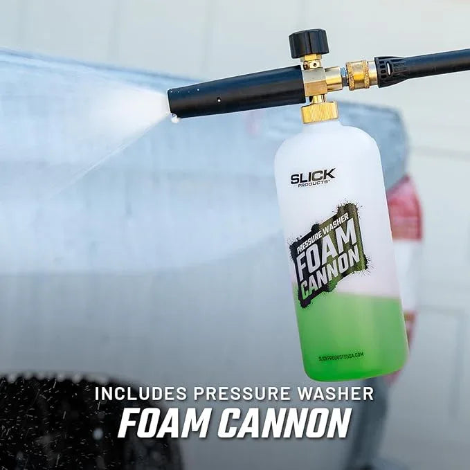 Slick Products Off-Road Wash (64 oz.) + Pressure Washer Foam Cannon Bundle – Super Concentrated ATV, UTV, Dirt Bike, Jeep & Truck Wash Foam Shampoo for Heavy Mud and Dirt - NeatNest