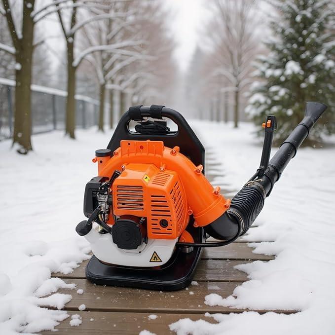 72CC Gas Powered Backpack Leaf Blower, 2 Stroke Engine High Power with Strong Air Volume, Adjustable Harness, Lightweight Design for Yard Lawn Garden Debris Snow Cleanup (640CFM 205MPH) - NeatNest