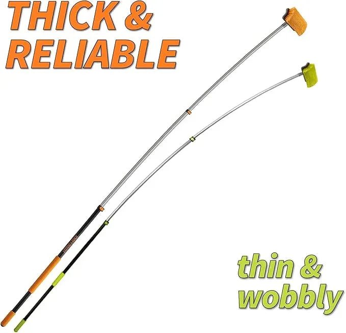 30-Foot Exterior House Cleaning Brush Set with 5-24 ft Extension Pole // Vinyl Siding Brushes with Telescopic Extendable Pole & Window Cleaning Squeegee Tool // The Ultimate Extension Scrub Brush Set - NeatNest
